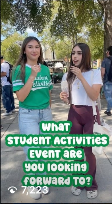 Student interview asking which Student Activities event they're looking forward to