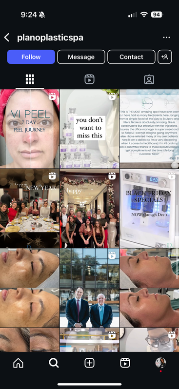 Instagram grid before the redesign: mixed photos with no consistent look